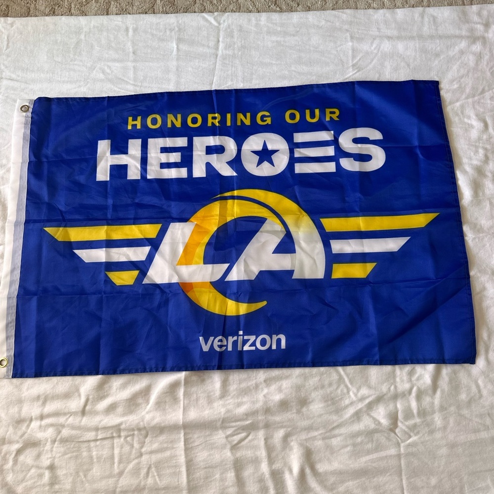LA Rams Flag Veterans “Honoring our Heroes” LA Flag